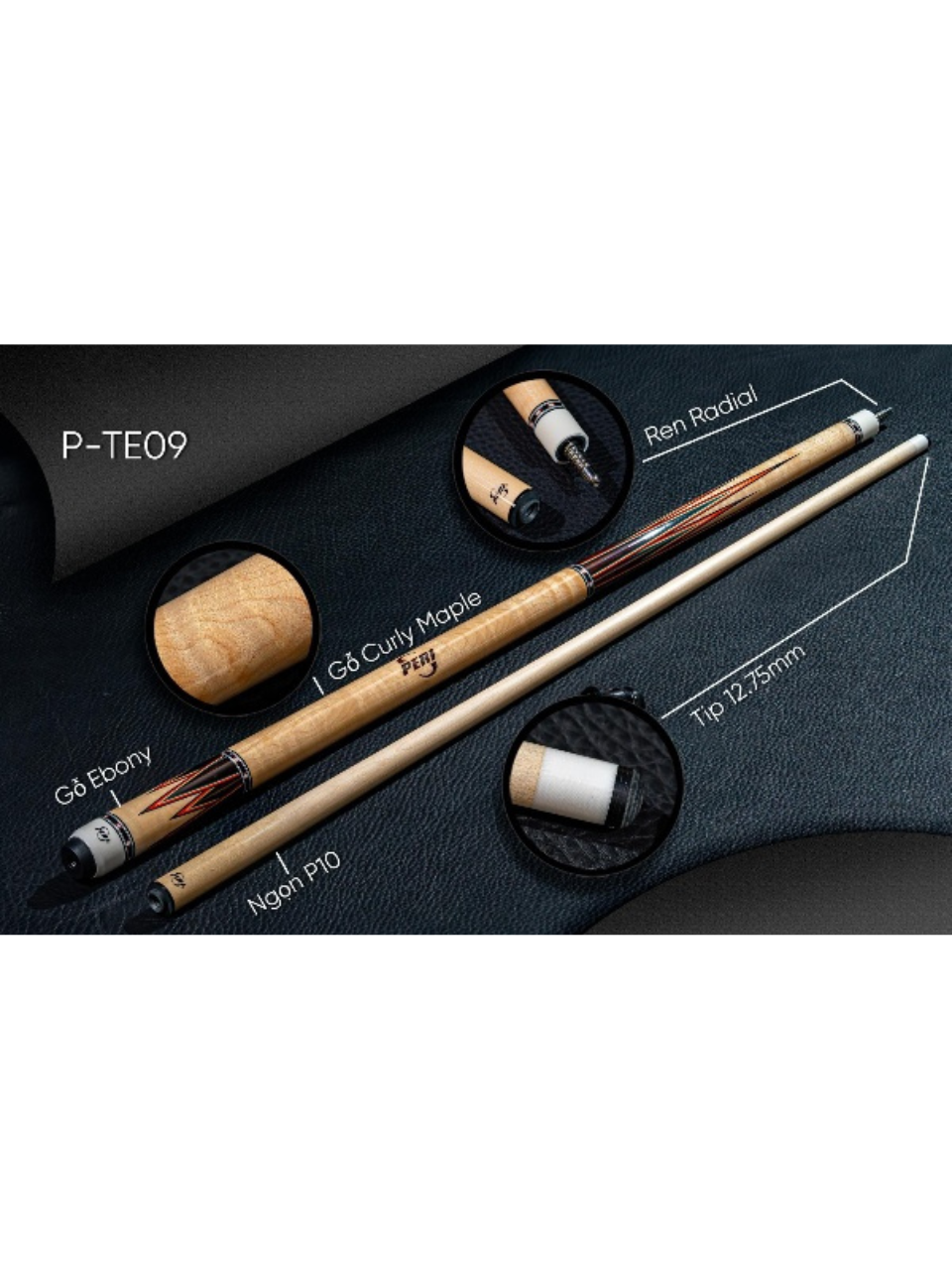 Cơ bida lỗ Peri P-TE09