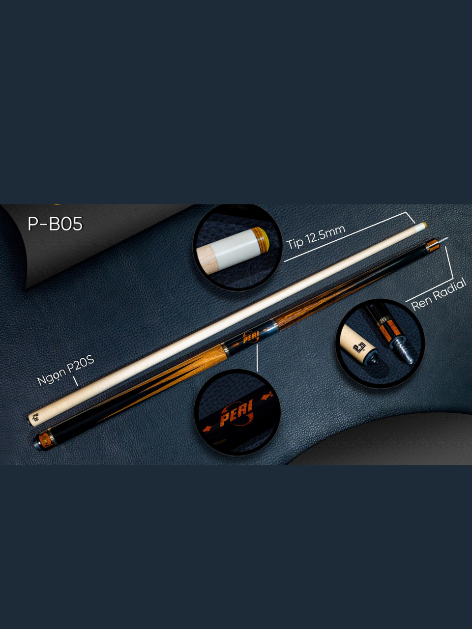 Cơ bida  lỗ  P-B05 VISCOUNT