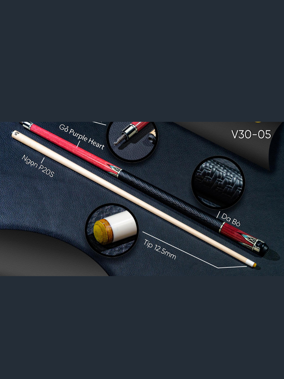 Cơ bida lỗ Peri V30-05