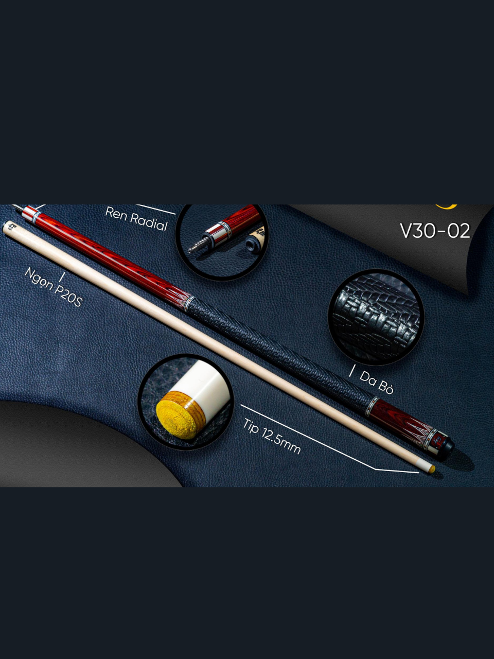 Cơ bida lỗ Peri V30-02