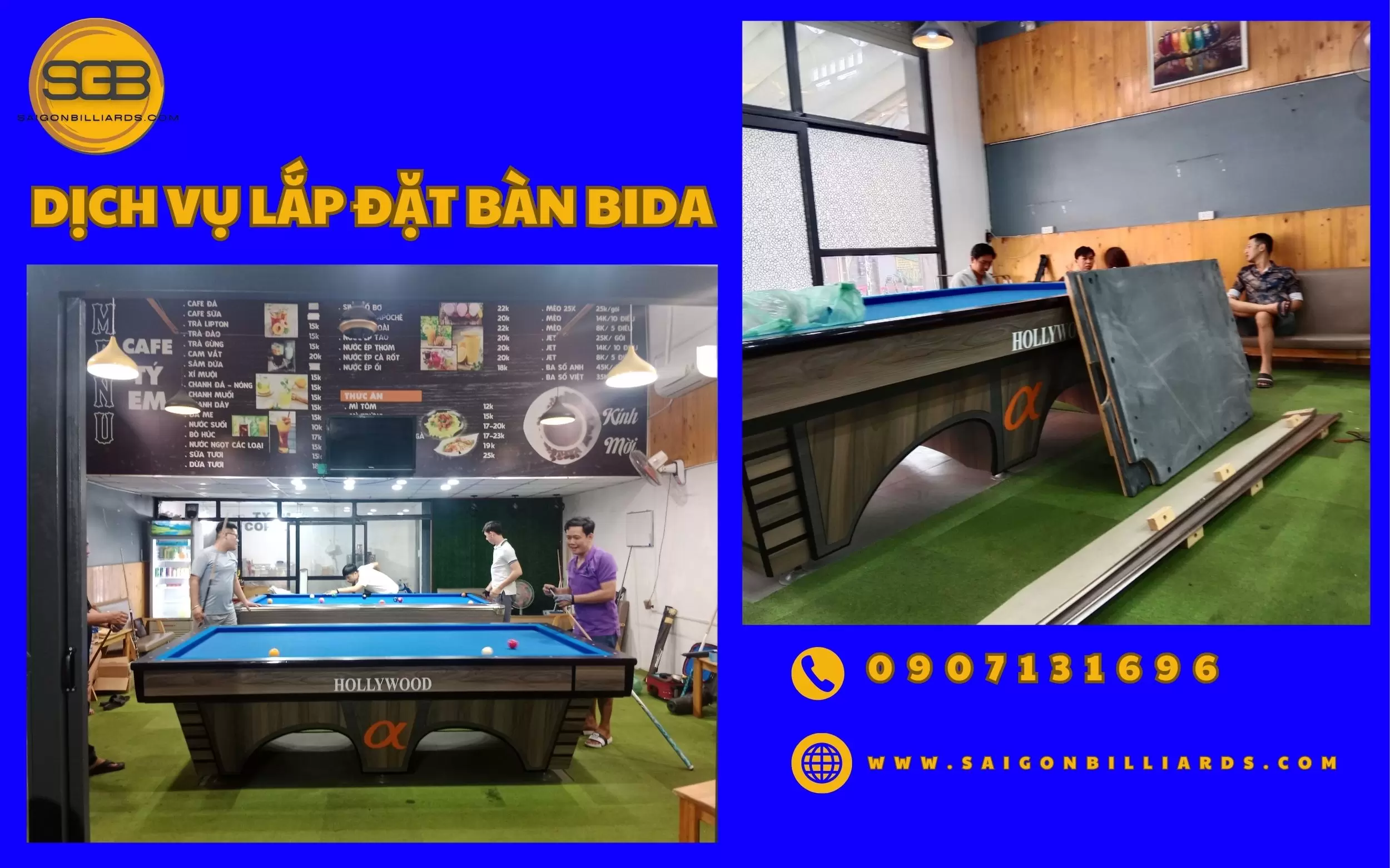 lắp ráp bàn bida lỗ tại quận tân phú