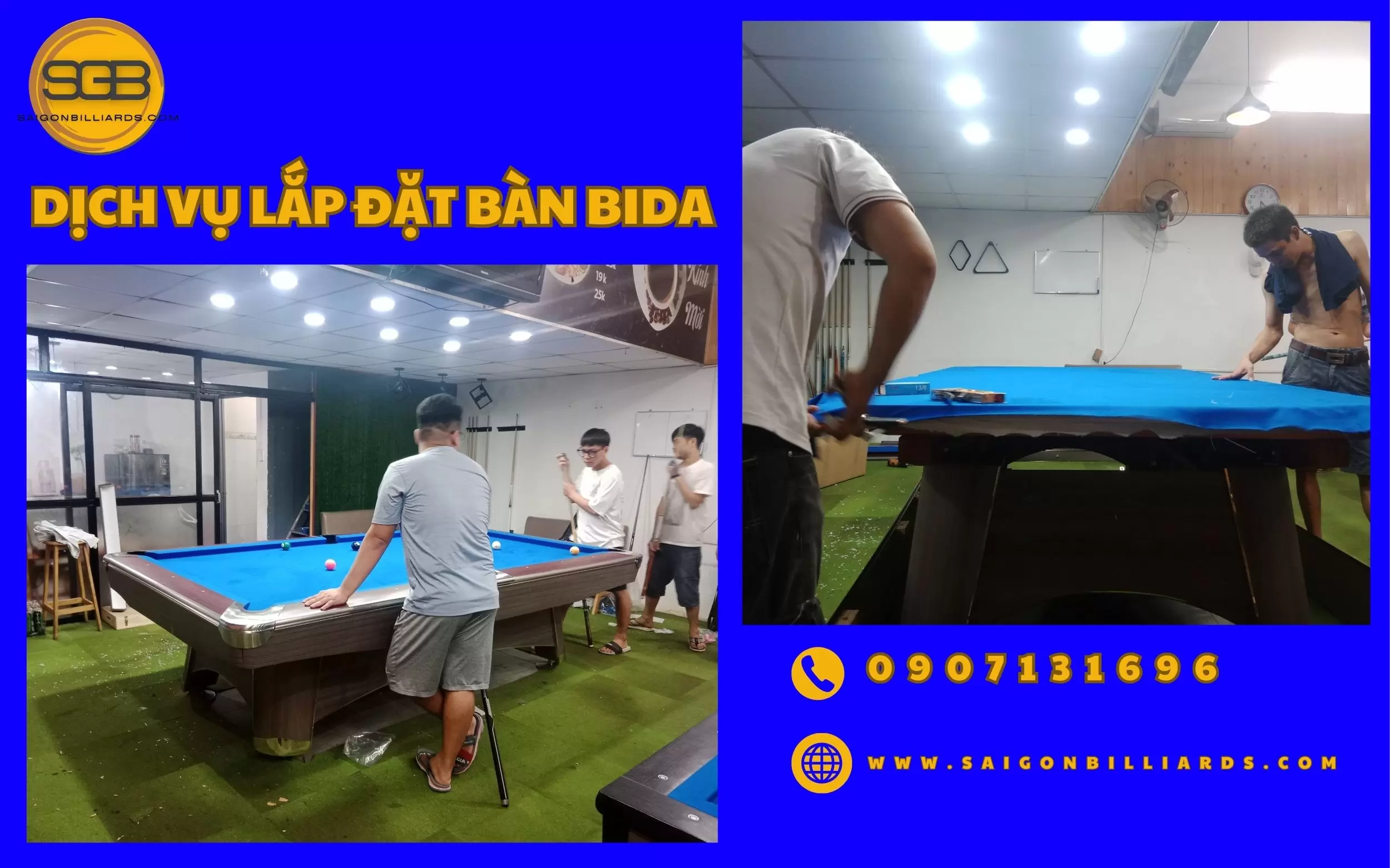 lắp ráp bàn bida lỗ tại quận tân phú