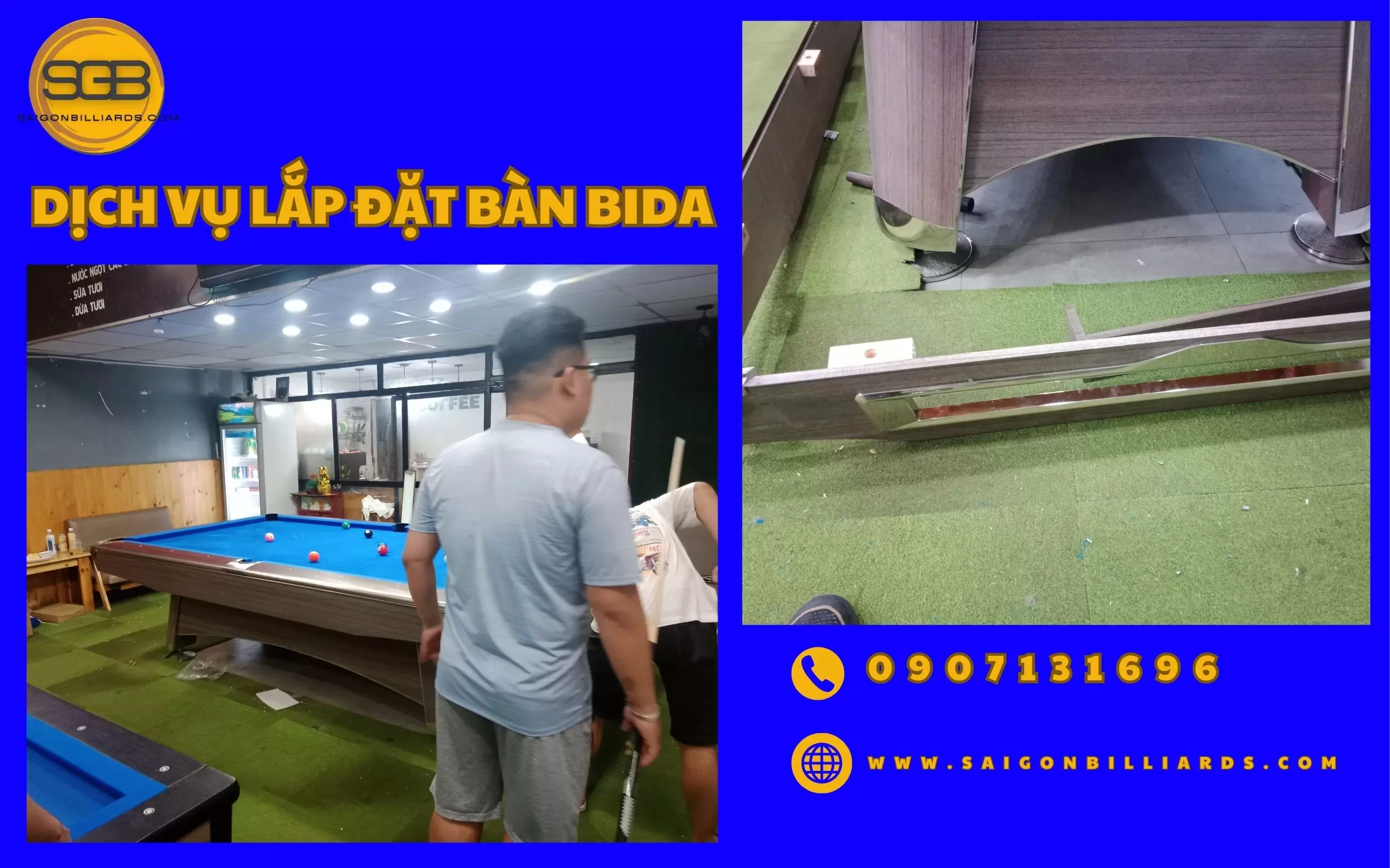 lắp ráp bàn bida lỗ tại quận tân phú