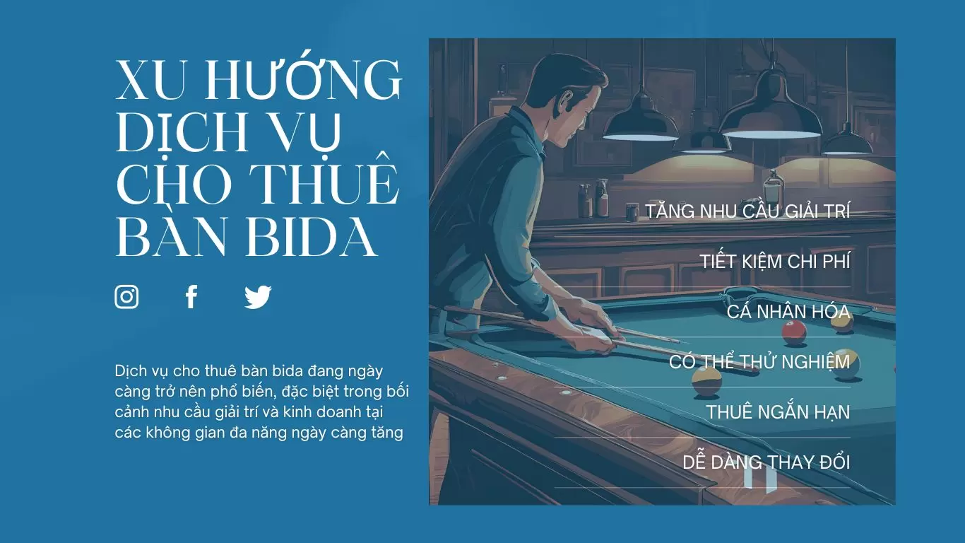 tương lai dịch vụ cho thuê bàn bida