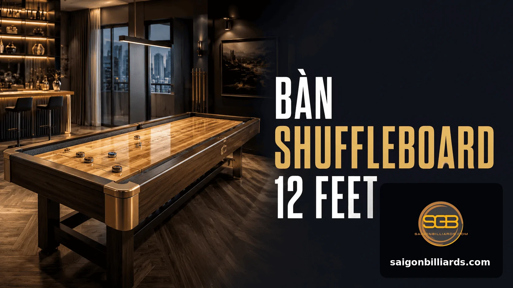 b&agrave;n shuffleboard 12 feet