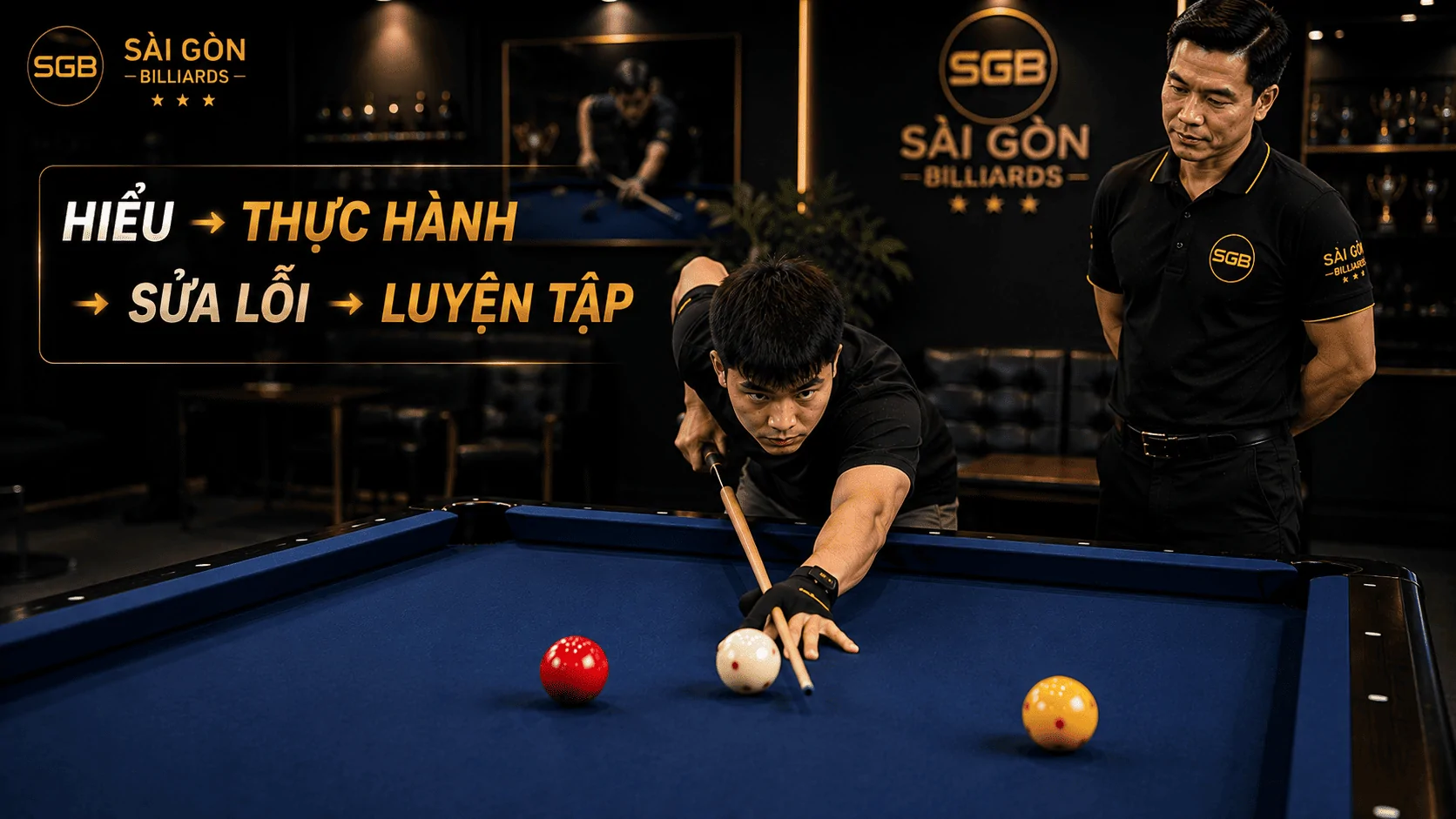 Buổi học Bida Libre thực tế d&agrave;nh cho người mới