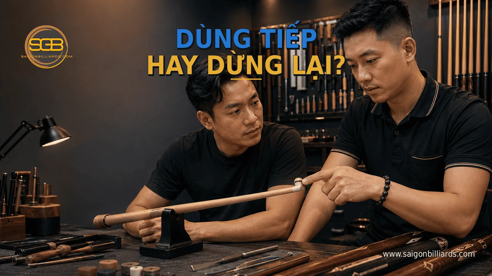 c&oacute; n&ecirc;n tiếp tục d&ugrave;ng đầu cơ bida đ&atilde; m&ograve;n