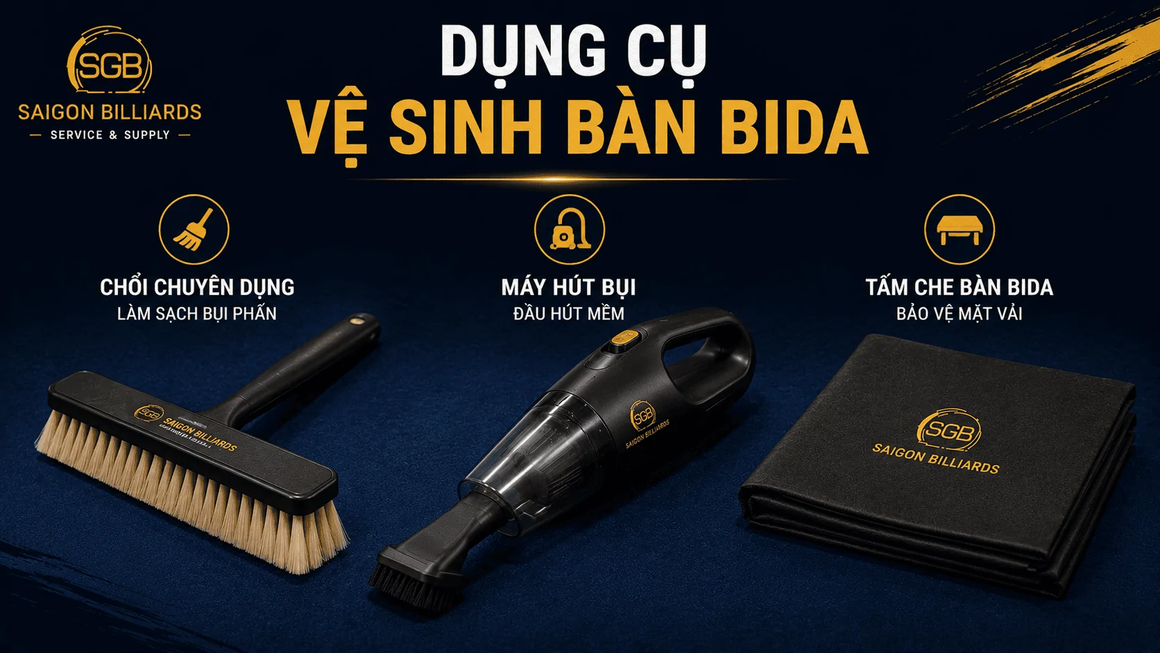Dụng cụ vệ sinh vải b&agrave;n bida đ&uacute;ng c&aacute;ch