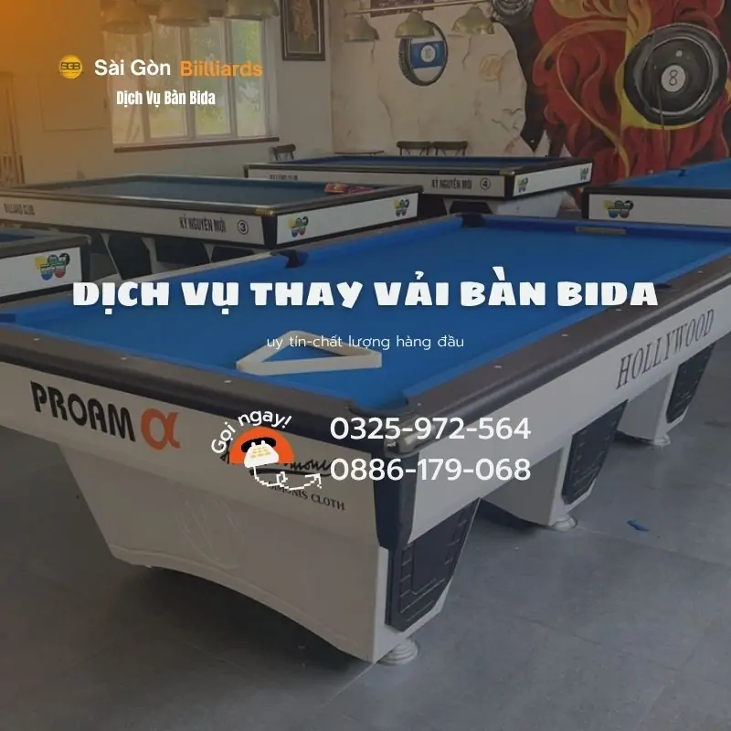 thay vải b&agrave;n bida