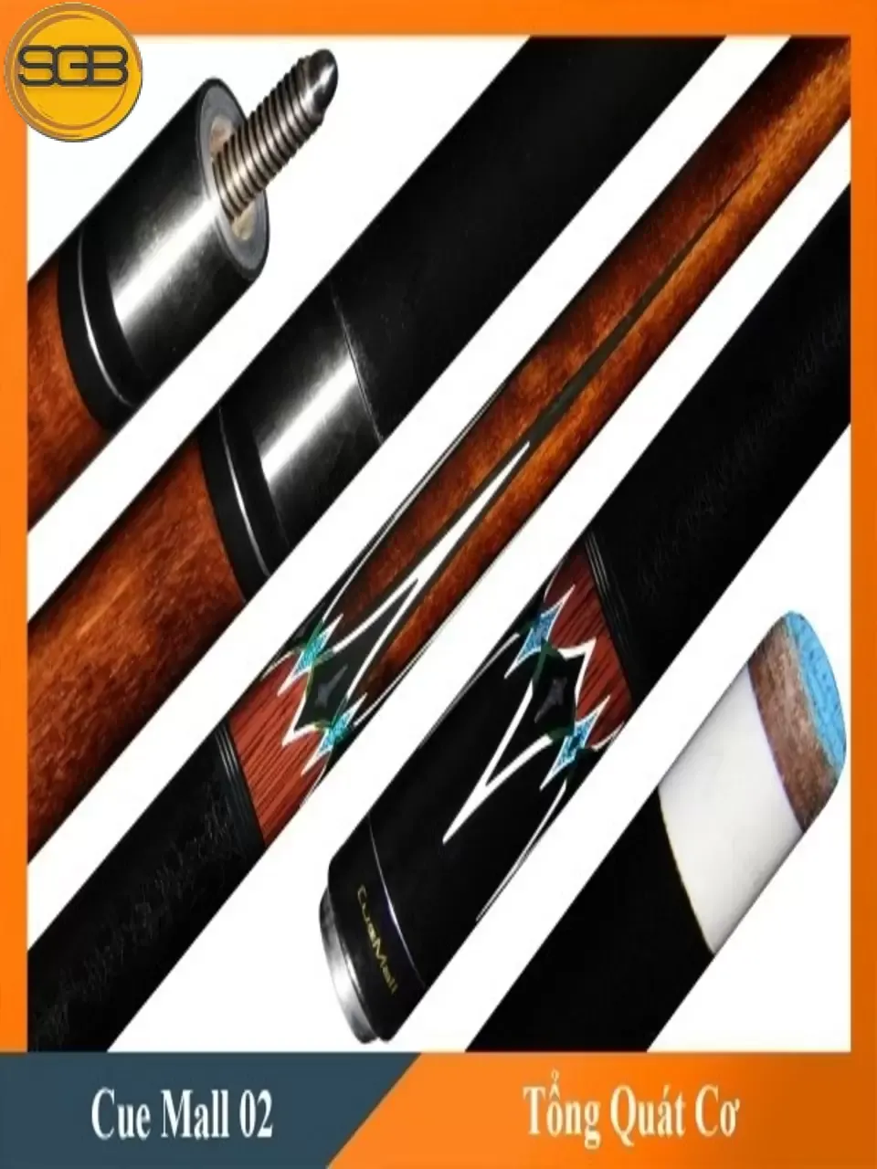 Cơ, Gậy Bi-a Cue Mall 02 Ngọn Sơn Đen