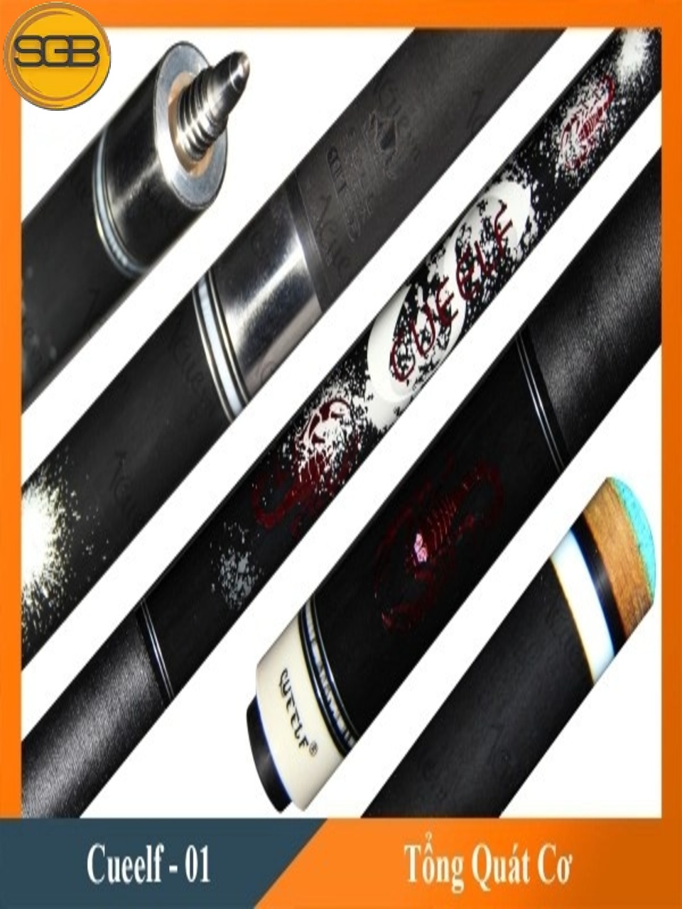 Cơ, Gậy Bi-a Cueelf - 01 Ngọn Carbon Rhino