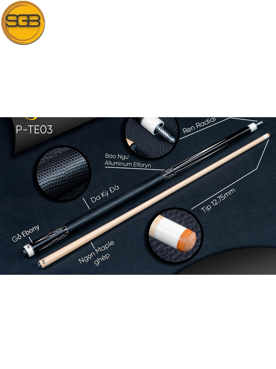 Cơ bida lỗ Peri P-TE03