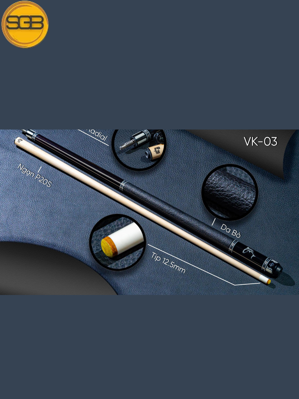 Cơ bida lỗ Peri VK-03