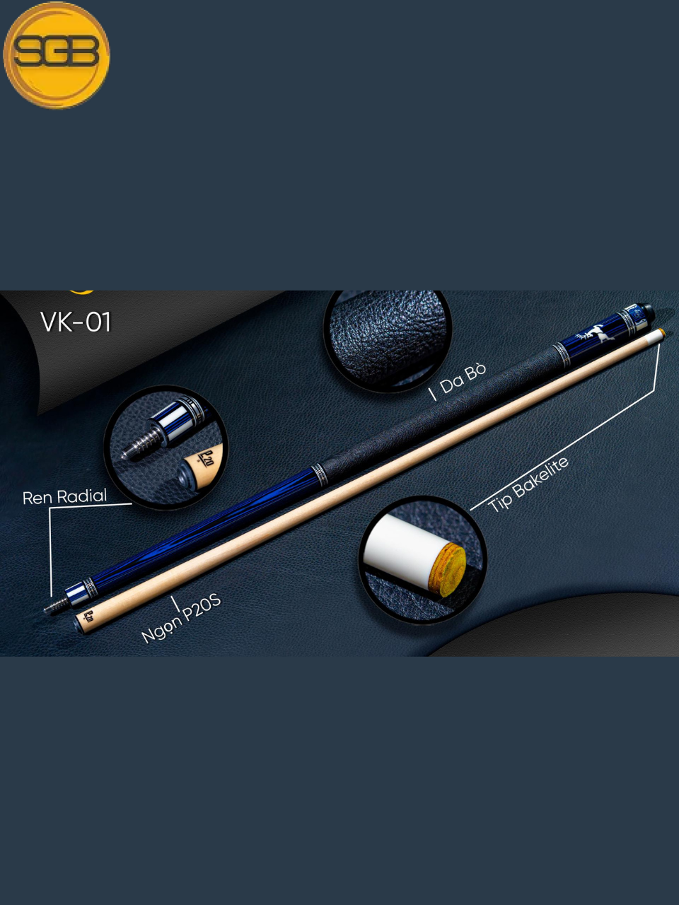 Cơ bida lỗ Peri VK-01