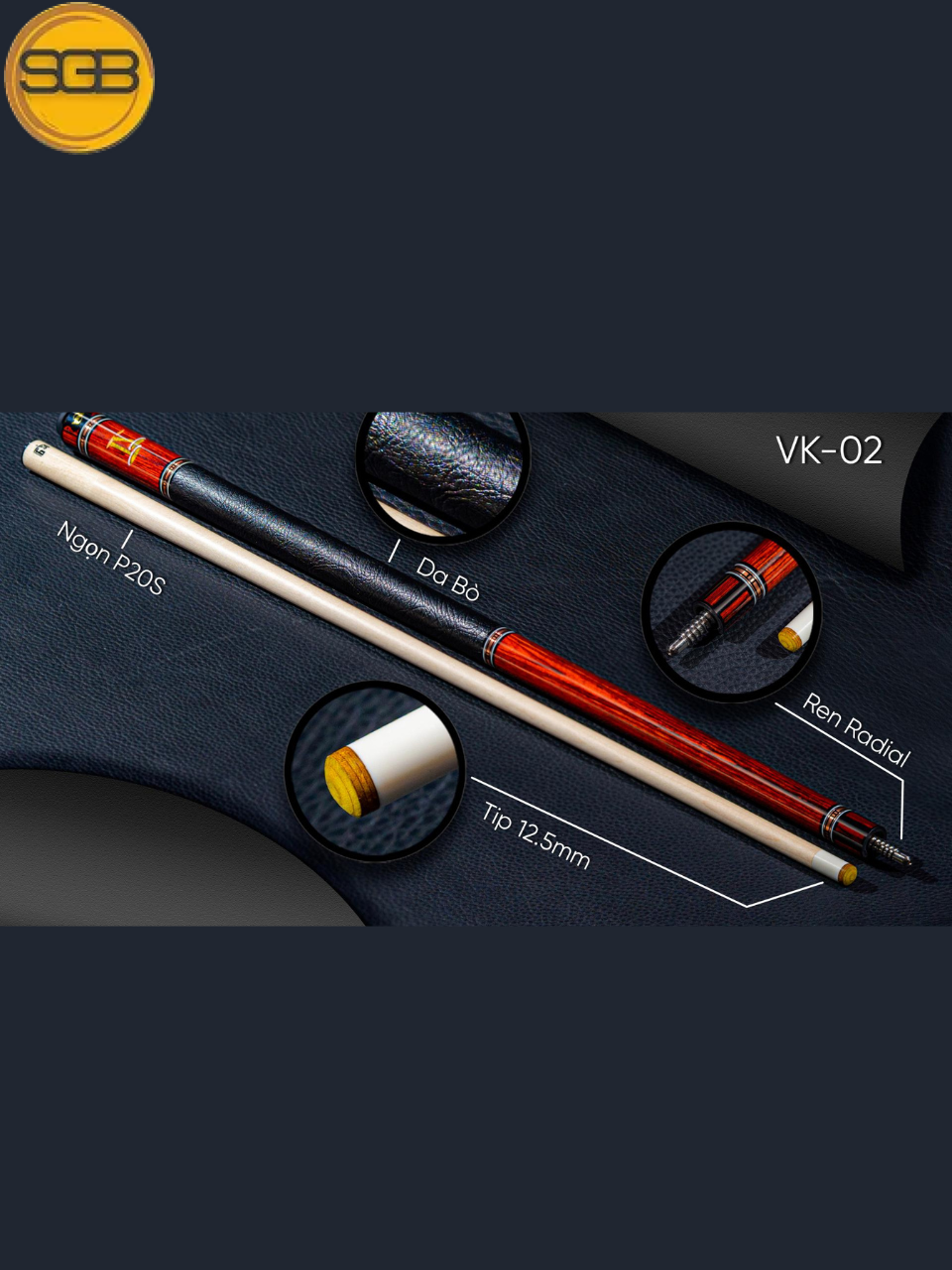 Cơ bida lỗ Peri VK-02